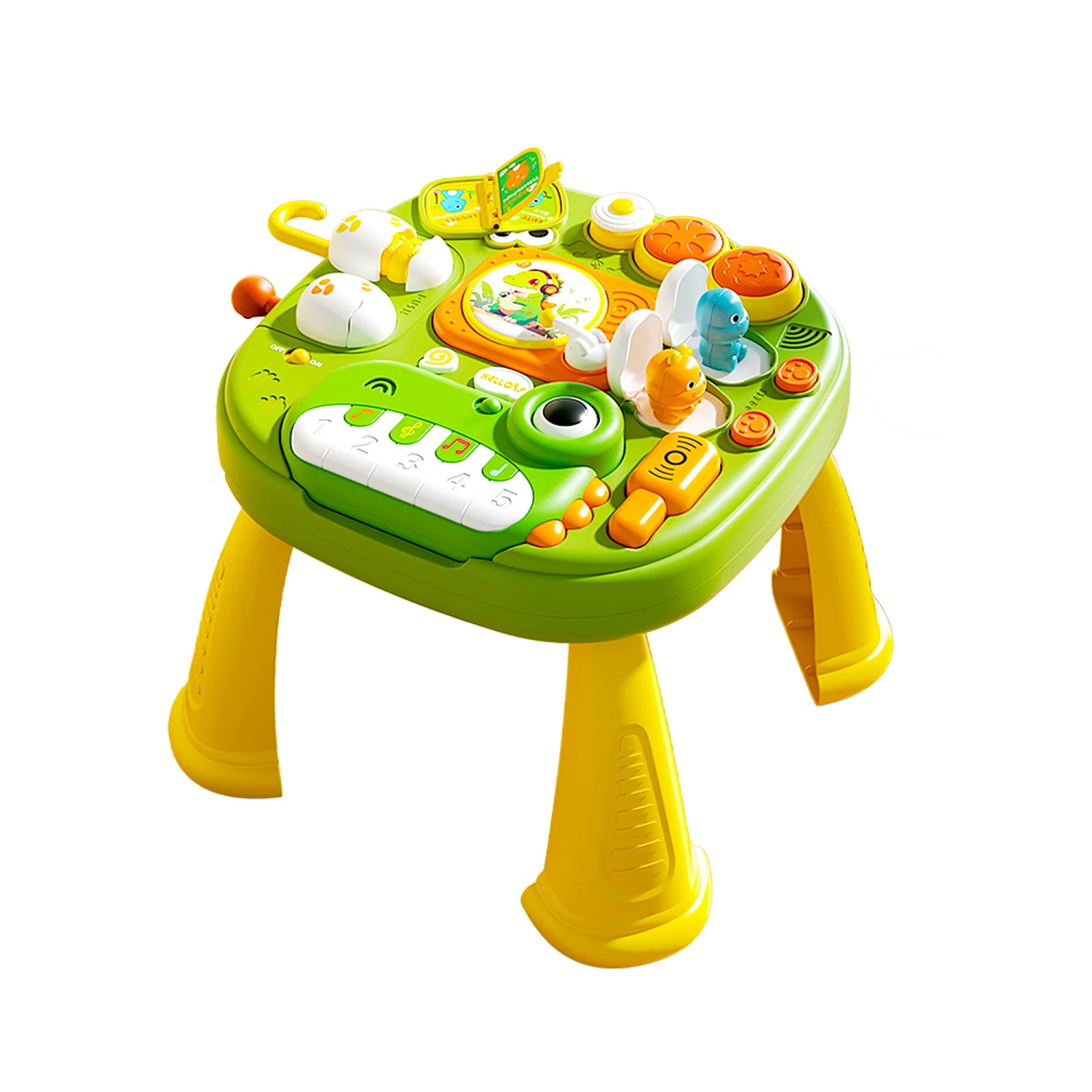 Игровой музыкальный столик Obelen Дино 35.5х8х25.5 см Зеленый (159876)