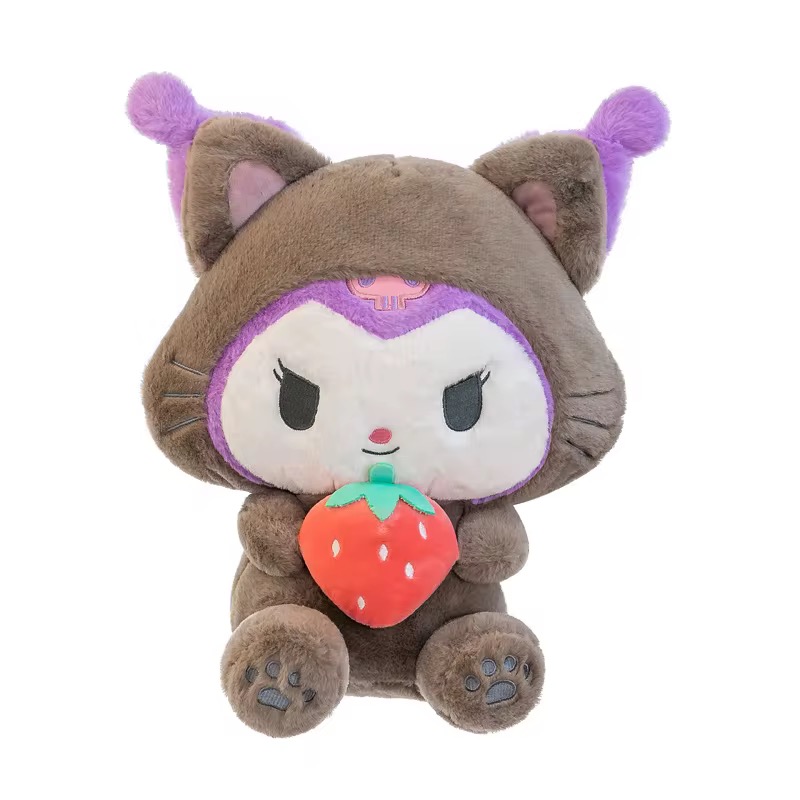 Мягкая игрушка Hello Kitty аниме Куроми клубничка 40 см Коричневый (1011)