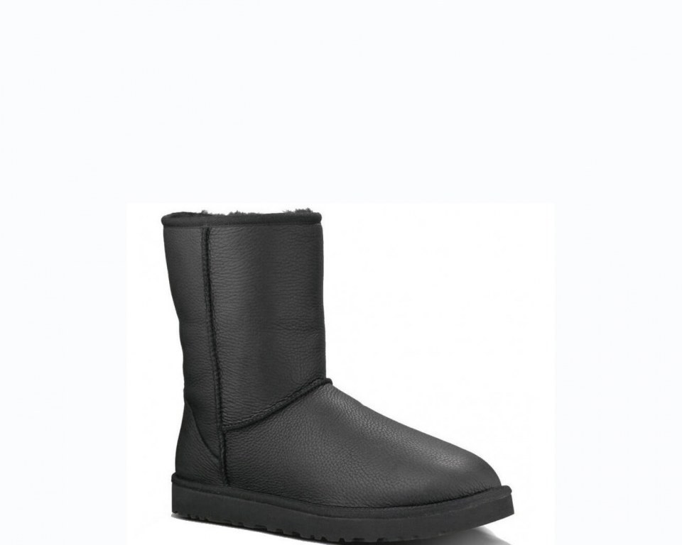 Дитячі UGG BABY CLASSIC II BOOT LEATHER "BLACK" 35 Чорний ( 3467/35)