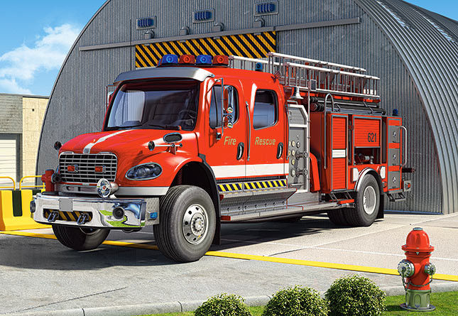 Пазлы Castorland Пожарная машина 120 эл (В-12527)