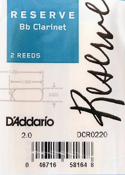 Трости для кларнета D'Addario DCR0220 Reserve Bb Clarnet Reeds #2.0 - 2-Pack