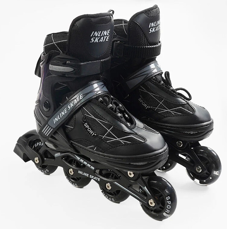 Роликовые коньки Best Roller 384-М PU 34-38 Черный (173873)