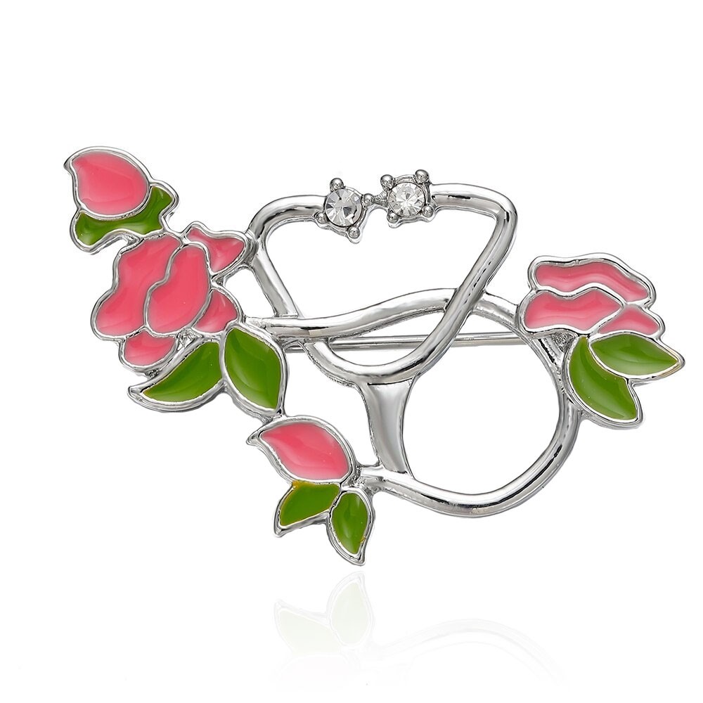 Брошь BROCHE Стетоскоп серебристая BRBF112542