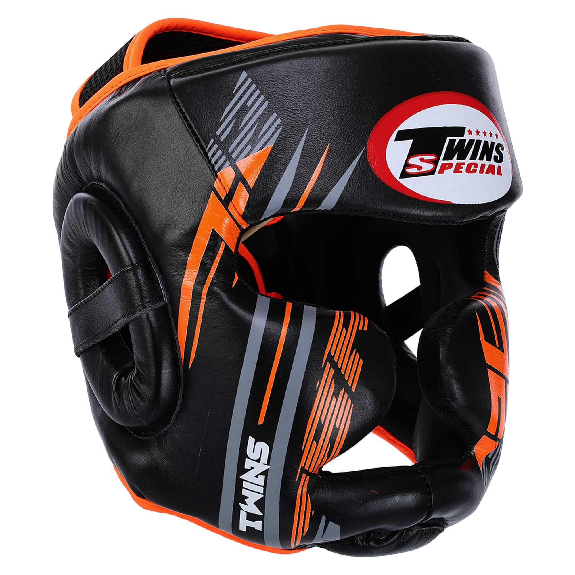 Шлем боксерский Twins TBS123 L Черно-оранжевый