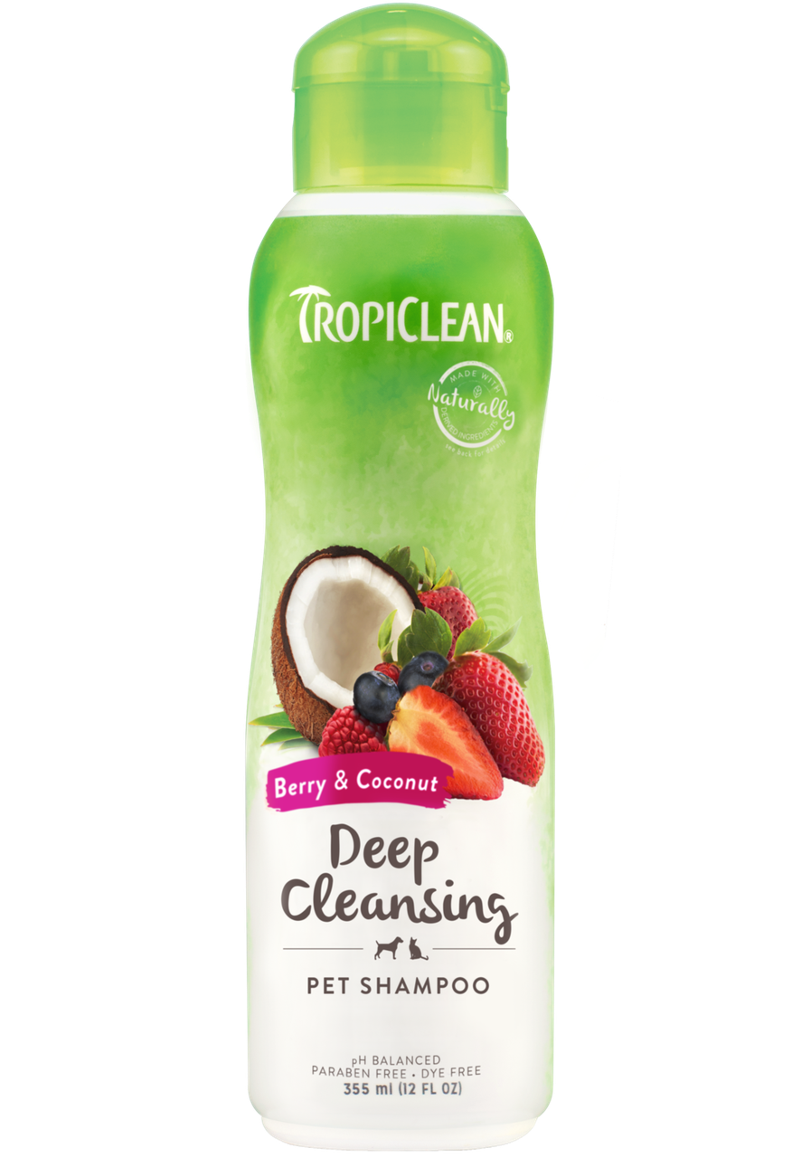 Шампунь Tropiclean Ягода та Кокос для котів і собак глибокого очищення Berry Clean Shampoo 355 мл 202498