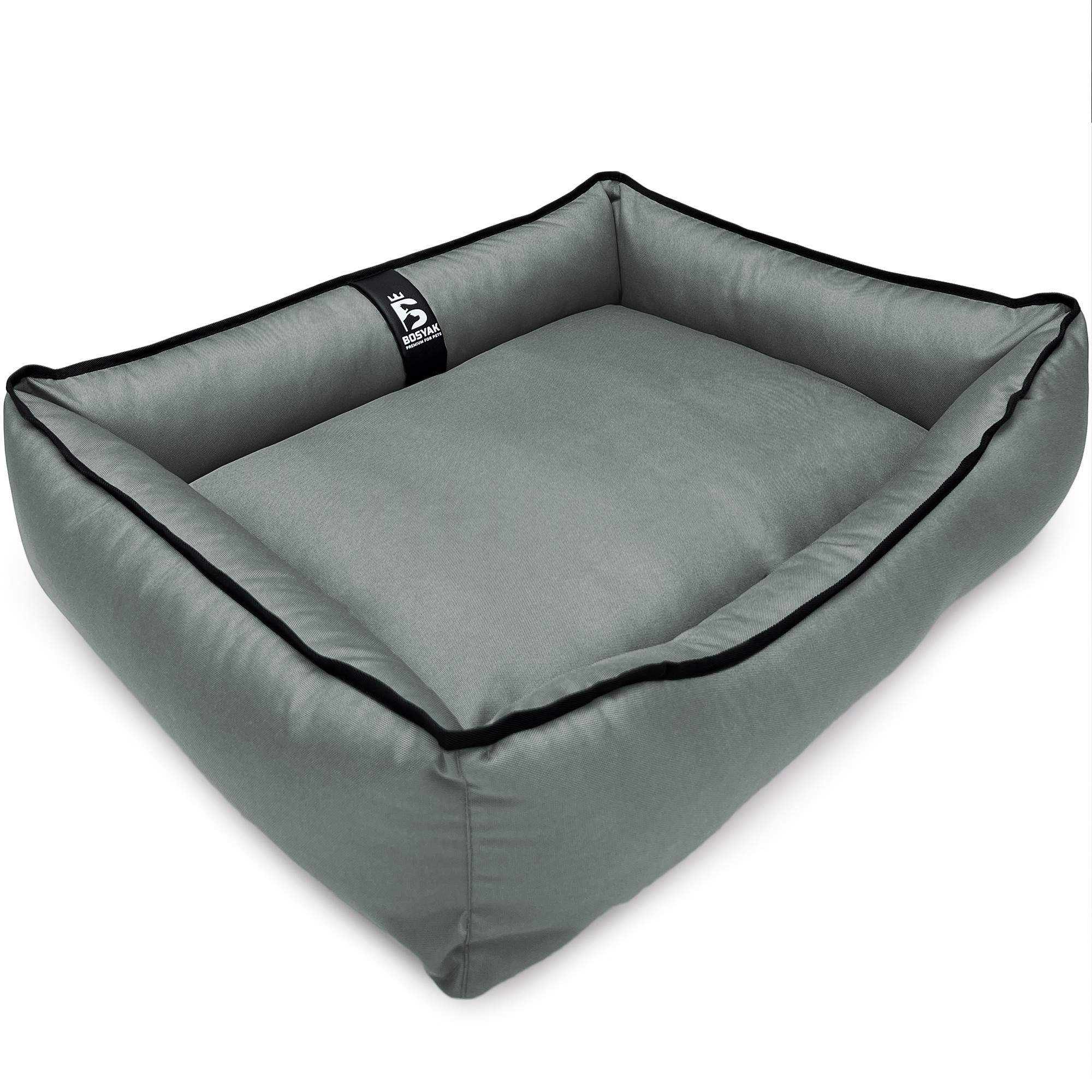 Лежак ліжко для собак та котів EGO Bosyak Waterproof M 75х65 Сірий (спальне місце для собак та котів)