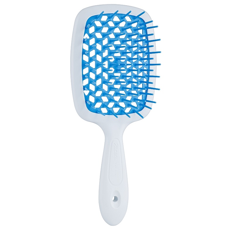 Щітка для волосся біла з синім Superbrush Janeke