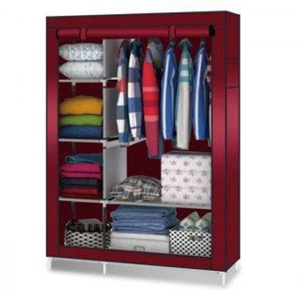 Тканинна шафа HCX Storage Wardrobe на 6 секцій Бордова (258537)