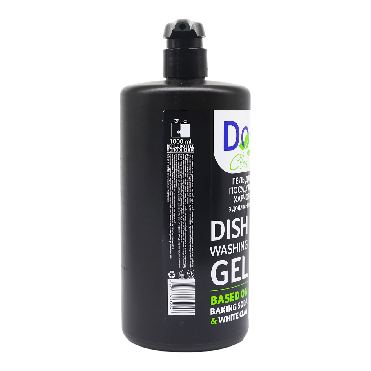 Гель для мытья посуды Donat Clean Nature на основе пищевой соды с белой глиной 1 л