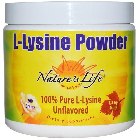 Лизин Nature's Life L-Lysine Powder 200 g /460 servings/ Unflavored NLI-51230