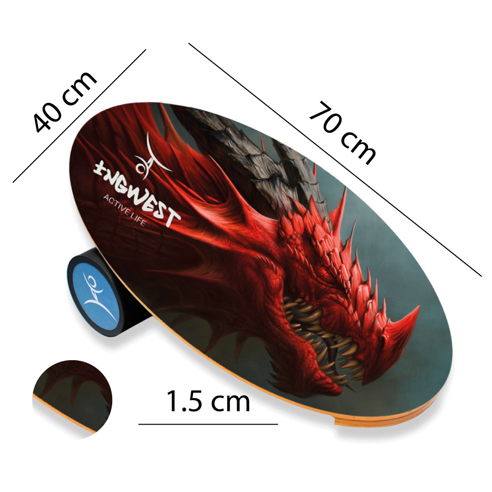 Баланс борд InGwest Red Dragon Balance Board Training System з прогумованим ролером (1458229862)