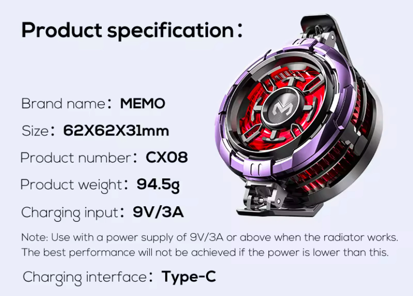 Охлаждение-вентилятор MEMO с RGB AI model Черный