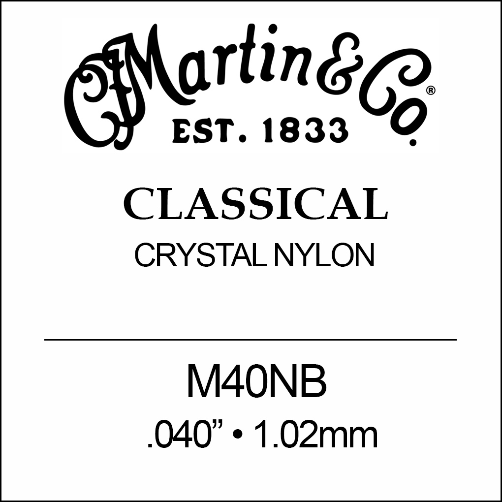 Струна Martin M40NB 3rd Nylon Ball End Classical Guitar String .040