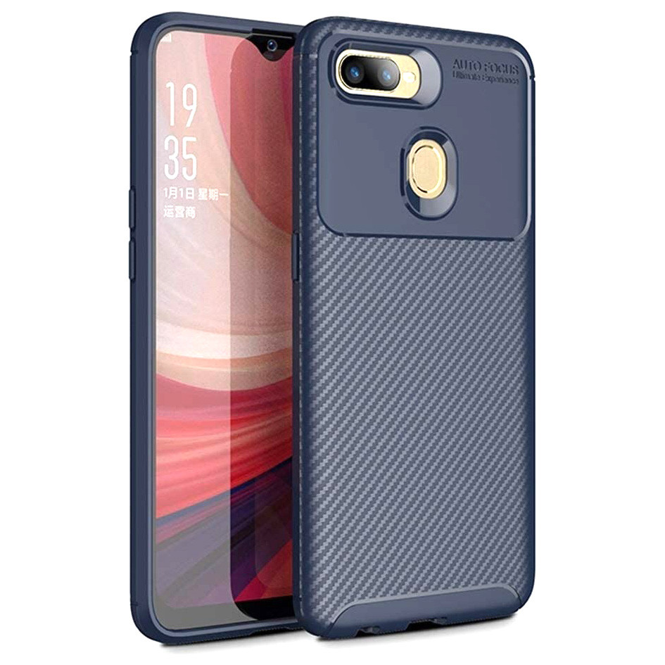 Чохол Carbon Case для Oppo A7 Blue