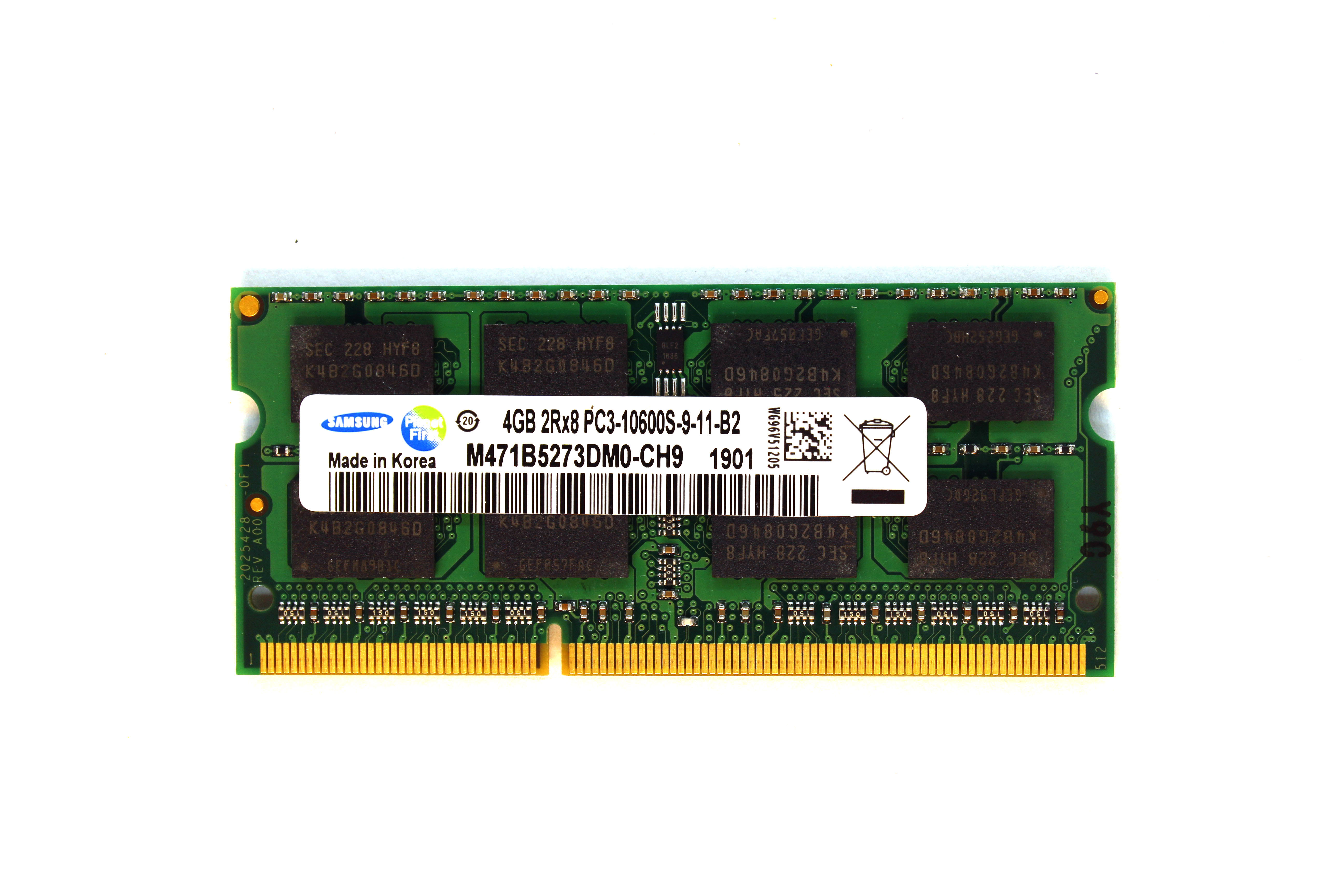 Оперативная память Samsung SODIMM DDR3-1333 4096MB PC3-10600 (M471B5273DM0-CH9)