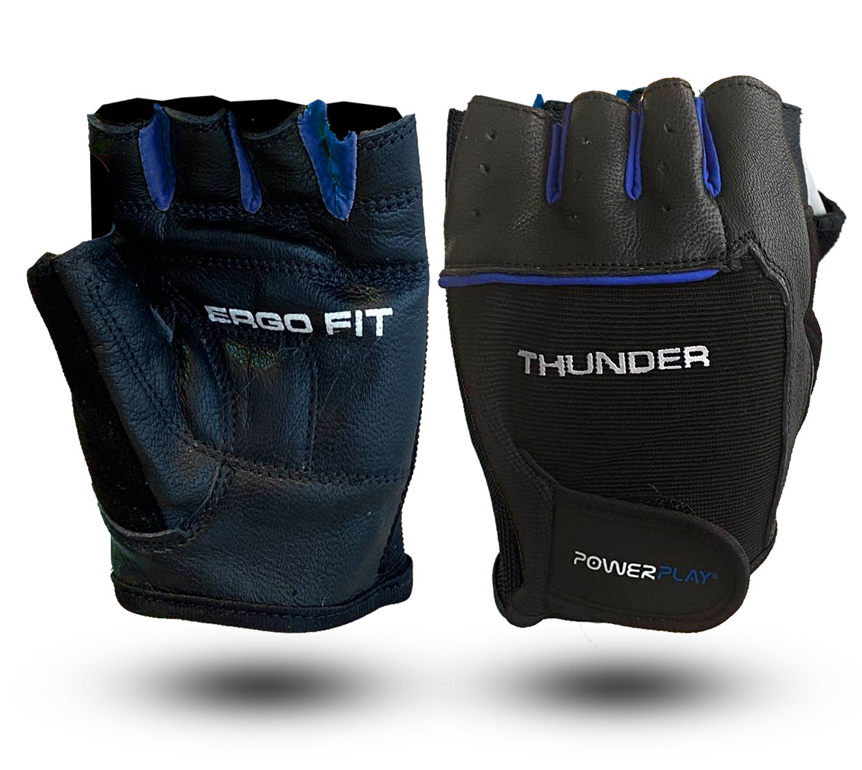 Рукавички для фітнесу PowerPlay 9058 Thunder M чорно-сині