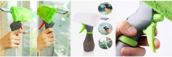 Щетка для мытья окон VigohA Easy Glass 3 in 1 Spray Window Cleaner