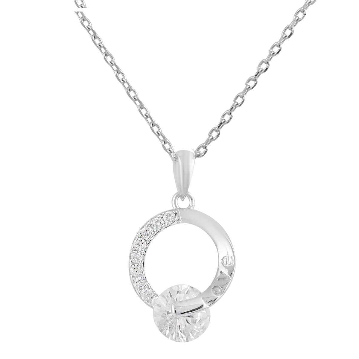 Серебряное колье SilverBreeze с фианитами (2128427) 400-450