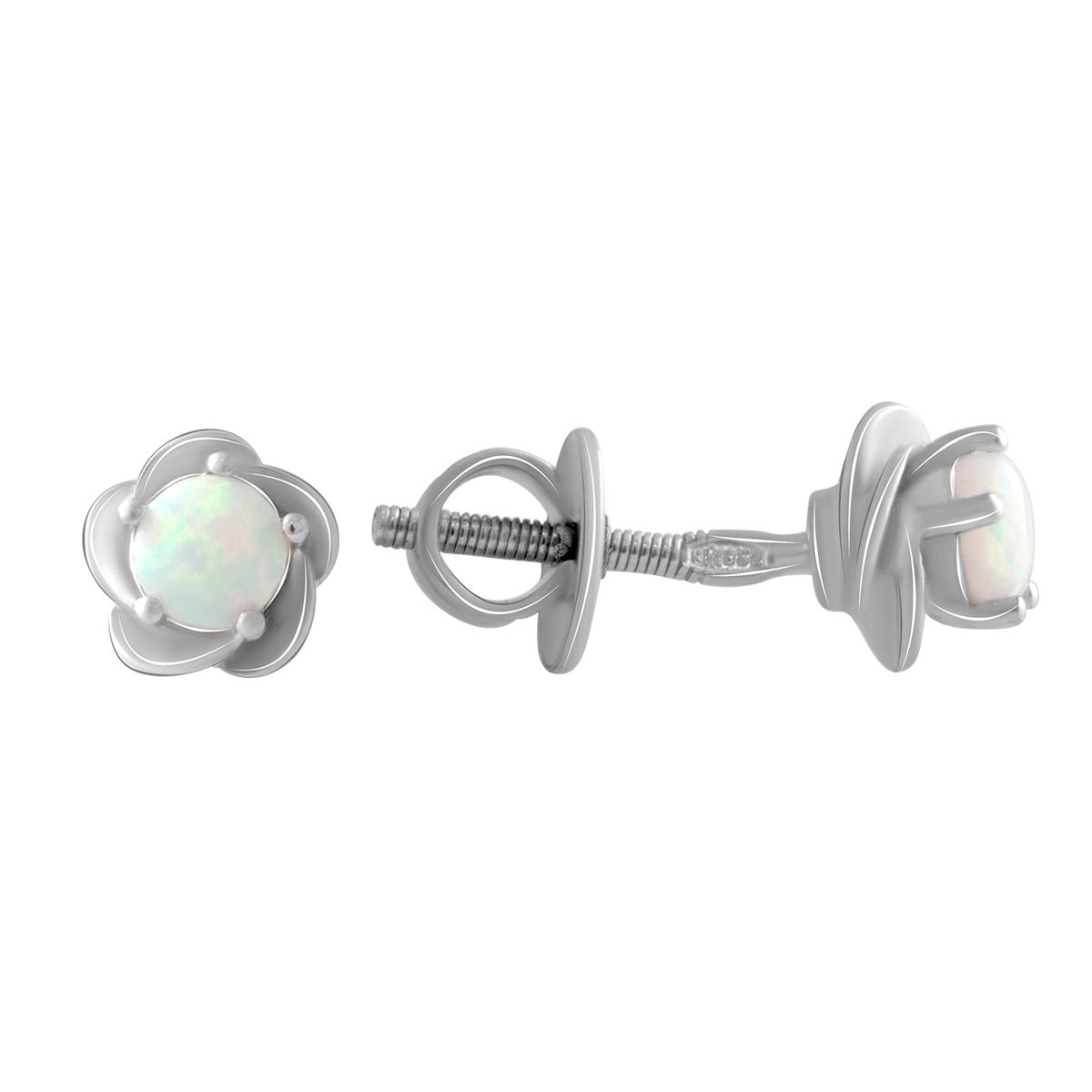 Серебряные серьги SilverBreeze с опалом 1.7ct (2072393)