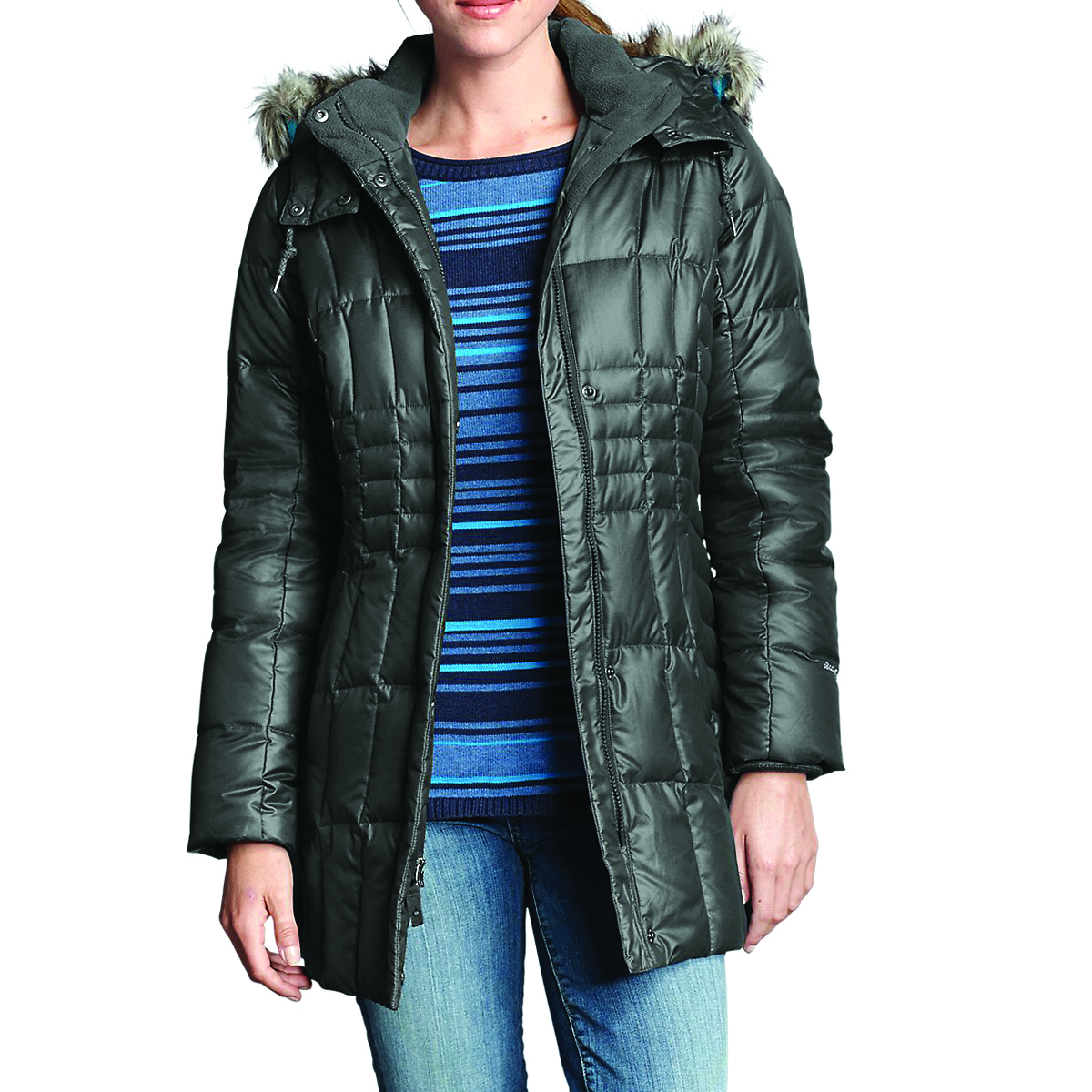 Куртка Eddie Bauer Women High Pass Down Parka S Сірий (9942CI)