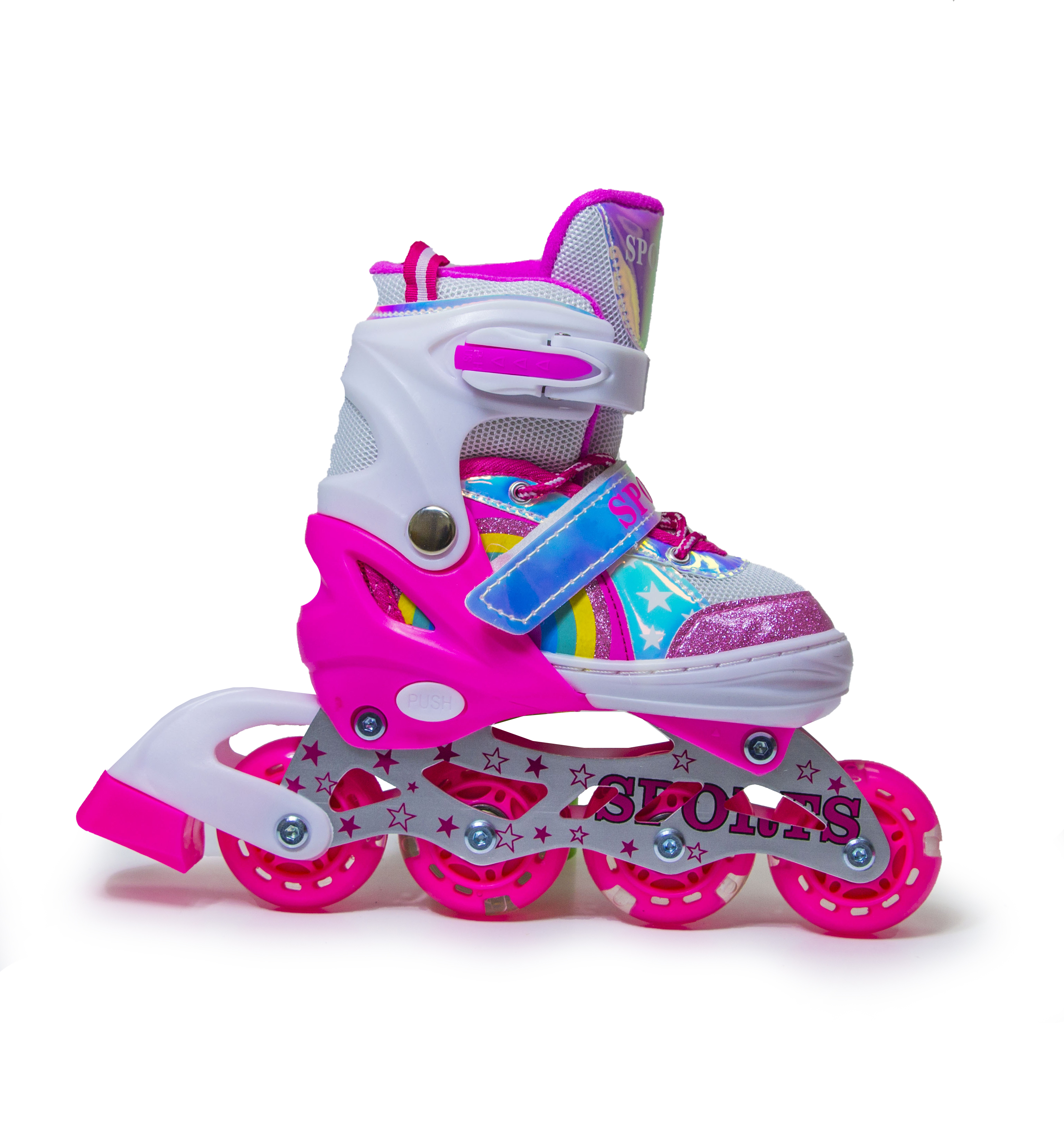 Раздвижные ролики Scale Sports 34-37 Rainbow Pink (1247418241)