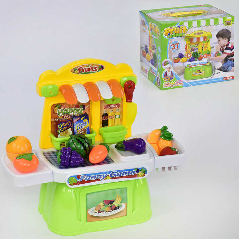 Игровой набор Магазин овощей на липучках 37 элементов Разноцветный (2-36778-101-69470)