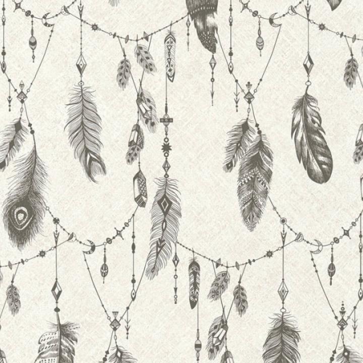 Флізелінові шпалери A.S.creation Boho Love Білий-чорний (36465-3)