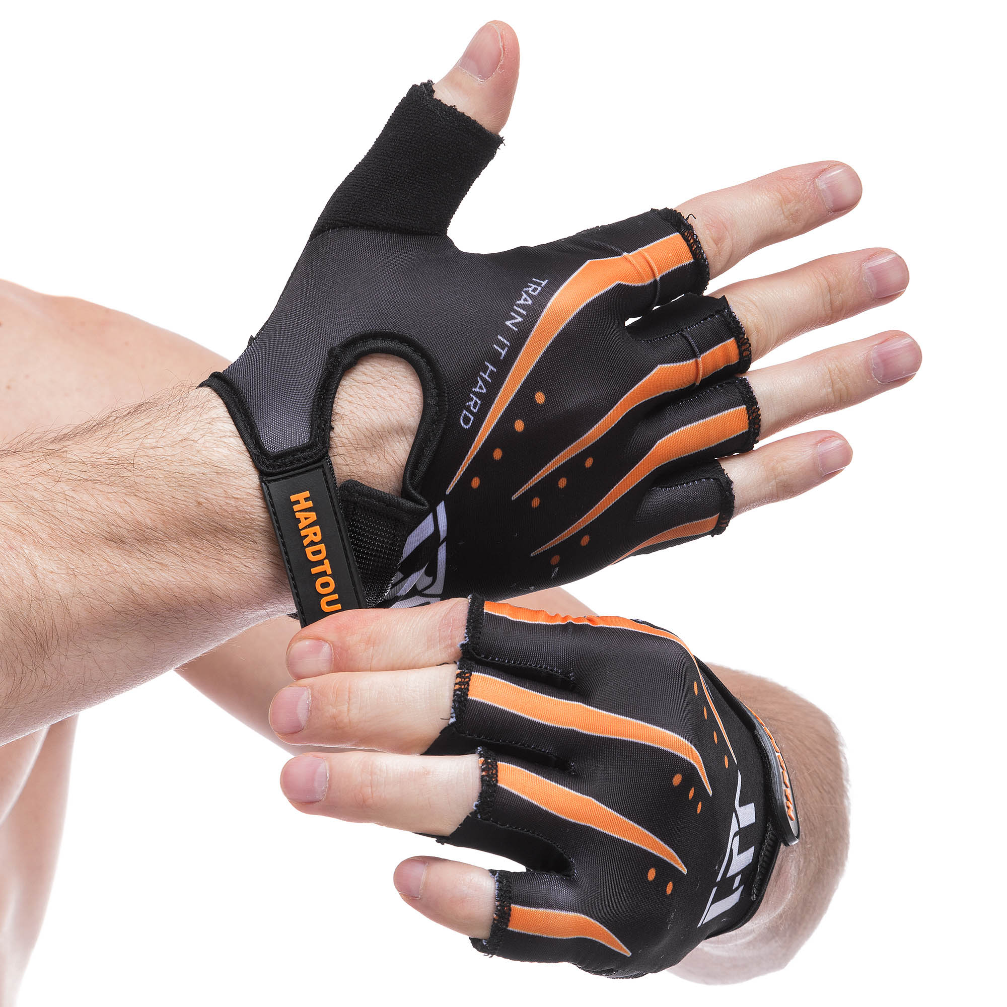 Перчатки для фитнеca HARD TOCH FG-005 L Черно-оранжевый