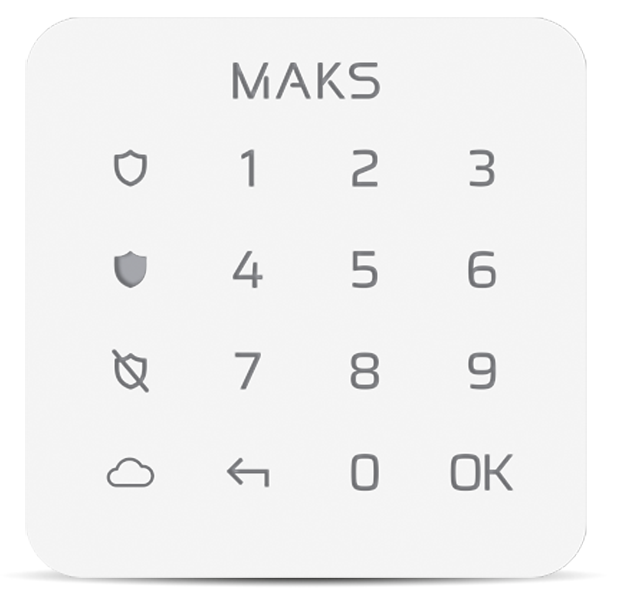 Беспроводная сенсорная клавиатура Maks Keypad mini white