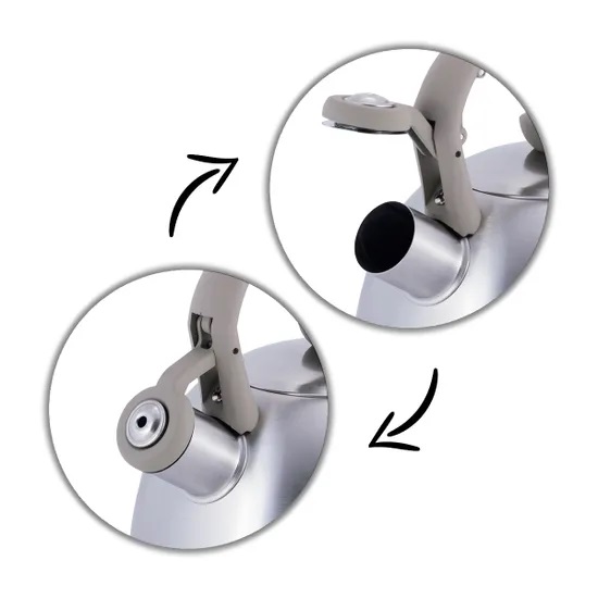 Чайник со свистком 2 л Kamille KM-0693GR