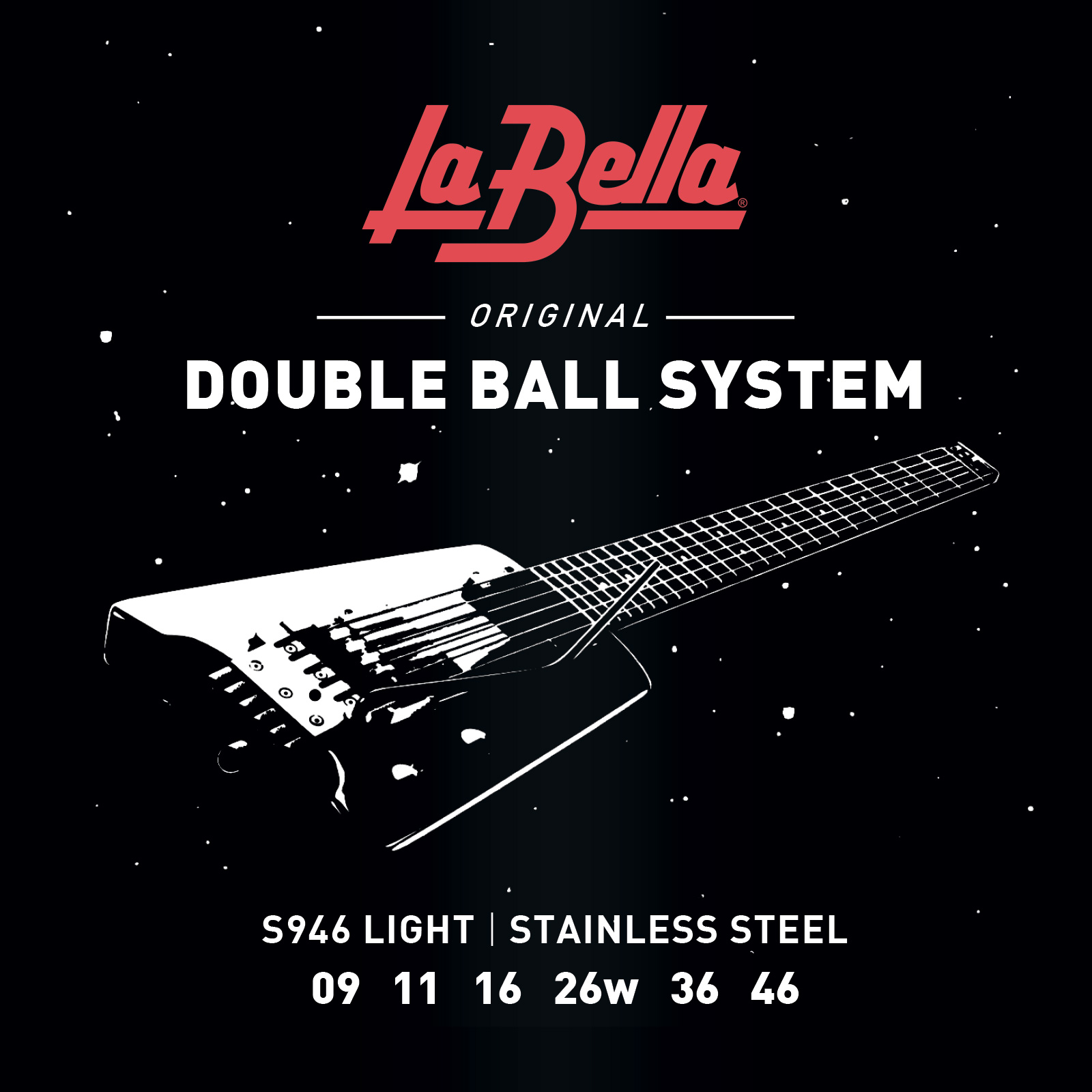 Струны для электрогитары La Bella S946 Double Ball Steinberger Light Electric Guitar Strings 9/46