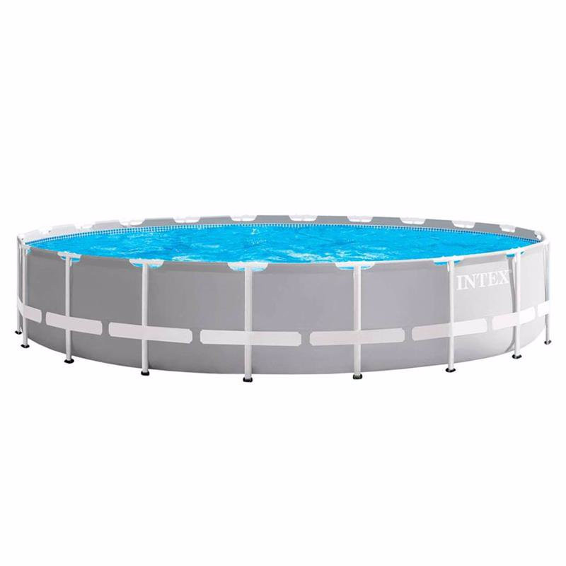 Бассейн каркасный Intex Prism Frame Pool 610x132 см 32695 л Серый (26756)