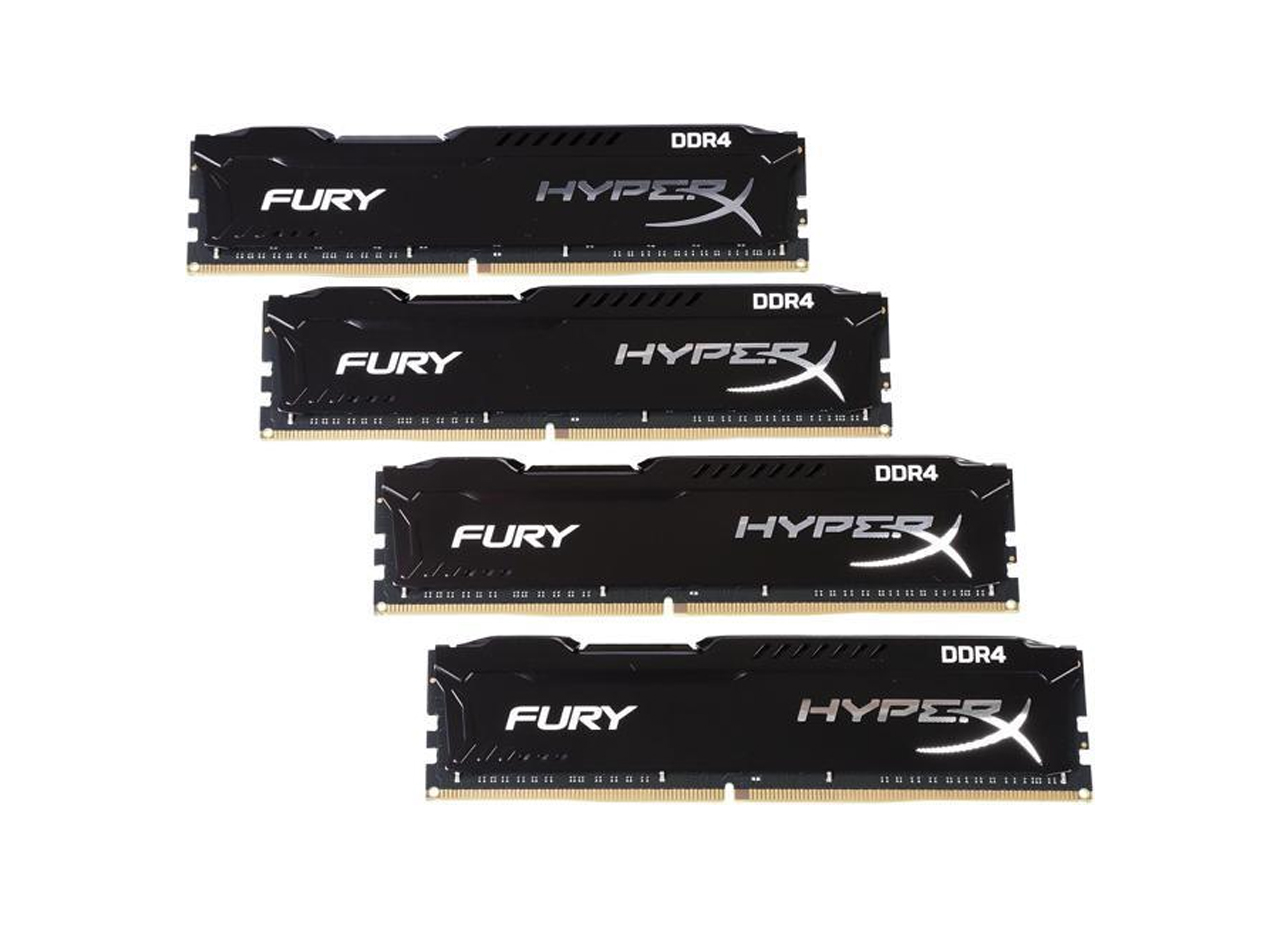 Оперативна пам'ять Kingston HyperX Fury 64GB (4x16GB) DDR4 2400MHz Black (HX424C15FBK4/64)