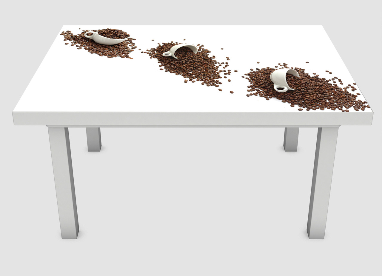 Наклейка на стіл Zatarga 650х1200 мм Чашки та зерна кави (Z180215/1)
