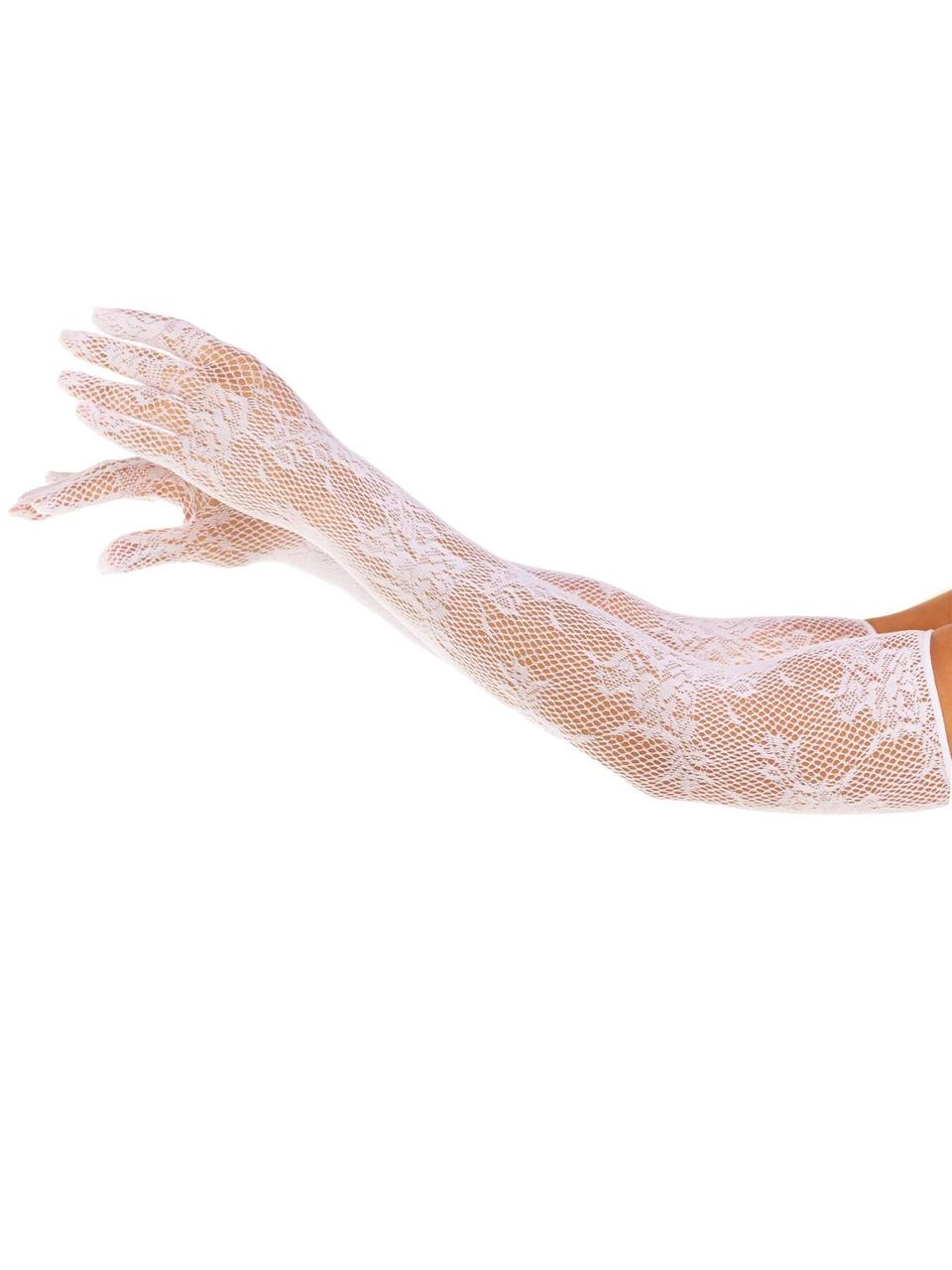 Митенки Leg Avenue Lace Opera Length Gloves One Size White SX1056