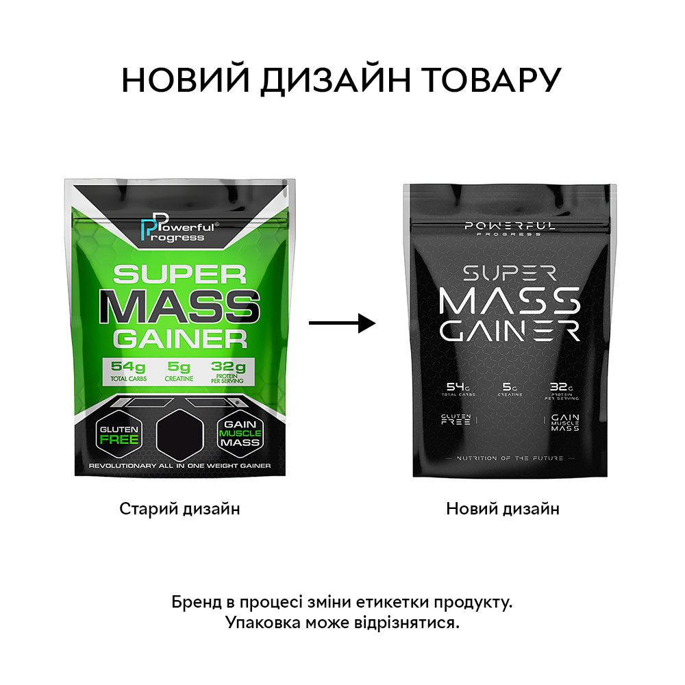 Гейнер Powerful Progress Super Mass Gainer 1 кг Черничный чизкейк (2504277327)