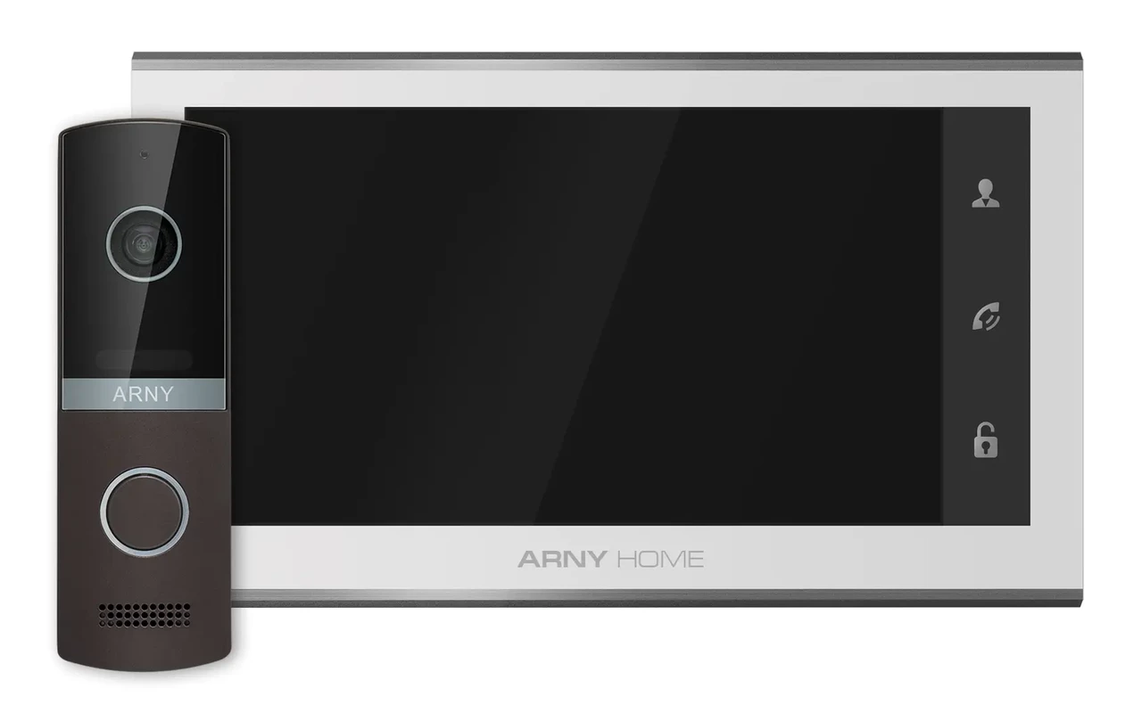 Комплект відеодомофону ARNY AVD-7323A WiFi White\Brown