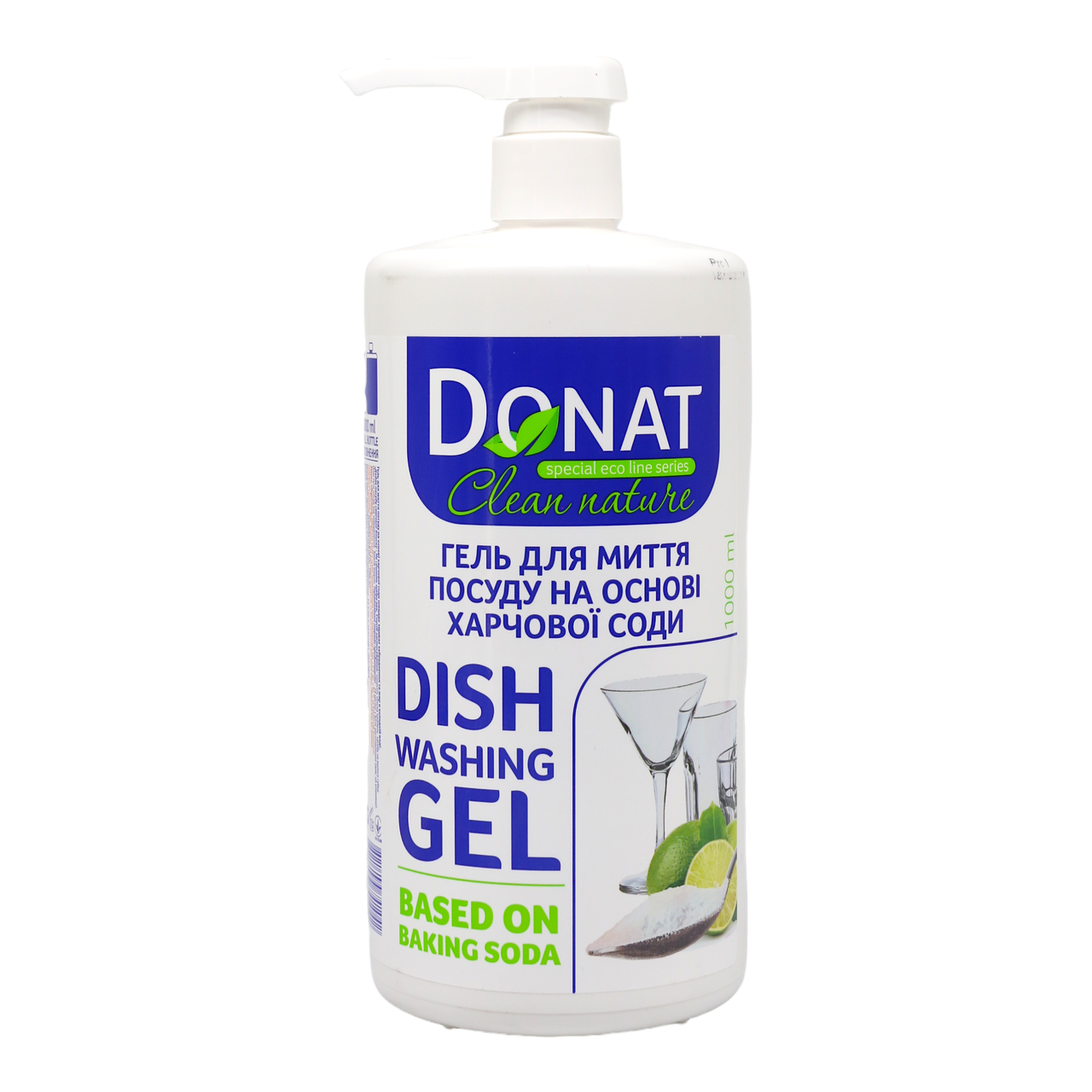 Гель для мытья посуды Donat Clean Nature на основе пищевой соды 1 л