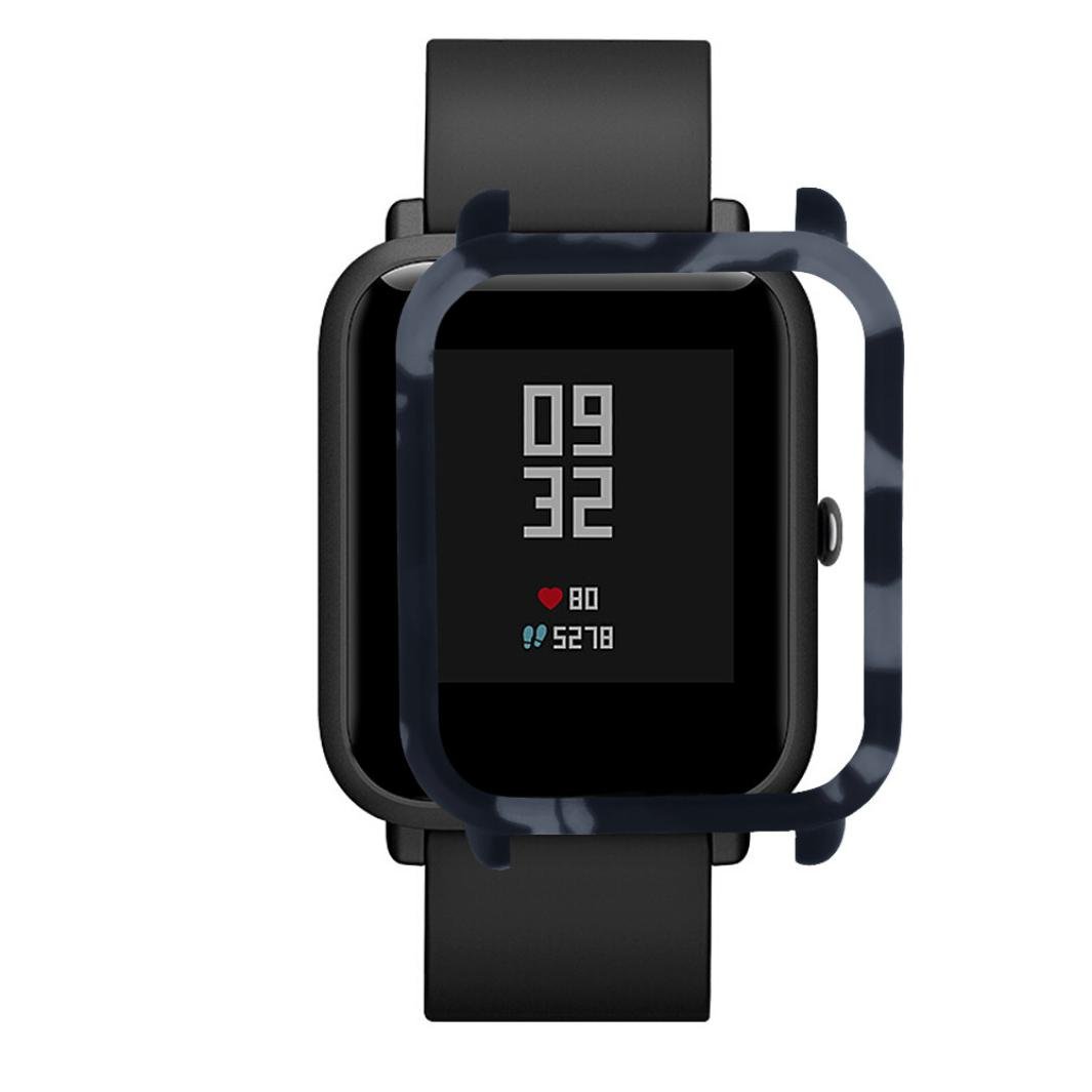 Накладка бампер для годинника Xiaomi Amazfit Bip Синій Камуфляж (1010589)