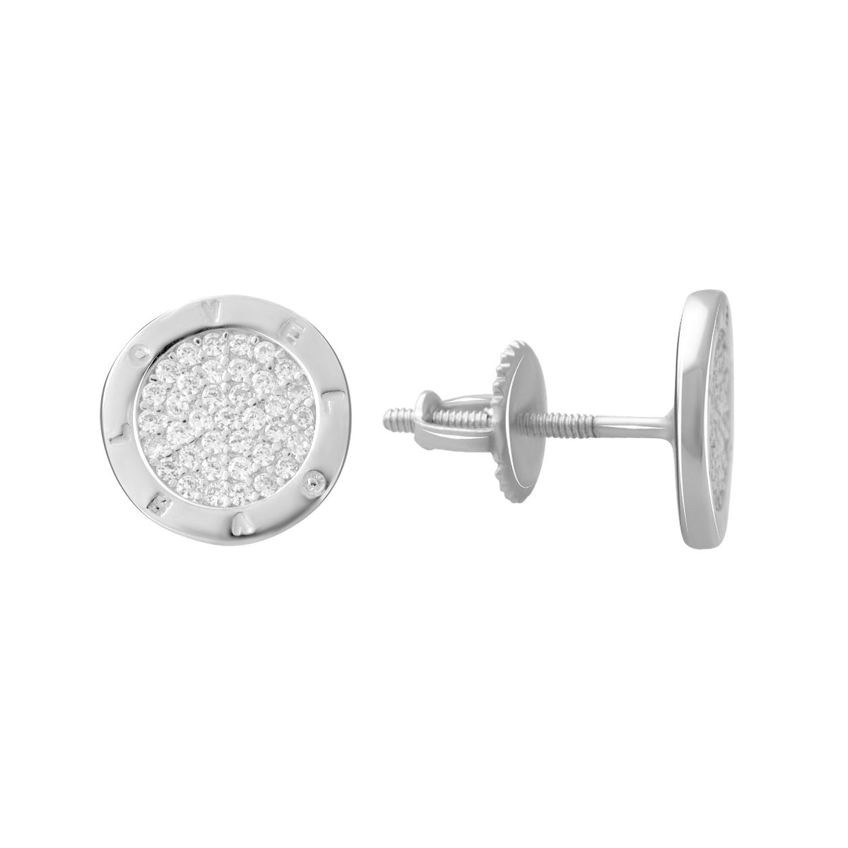 Серебряные серьги SilverBreeze с фианитами (2081517)