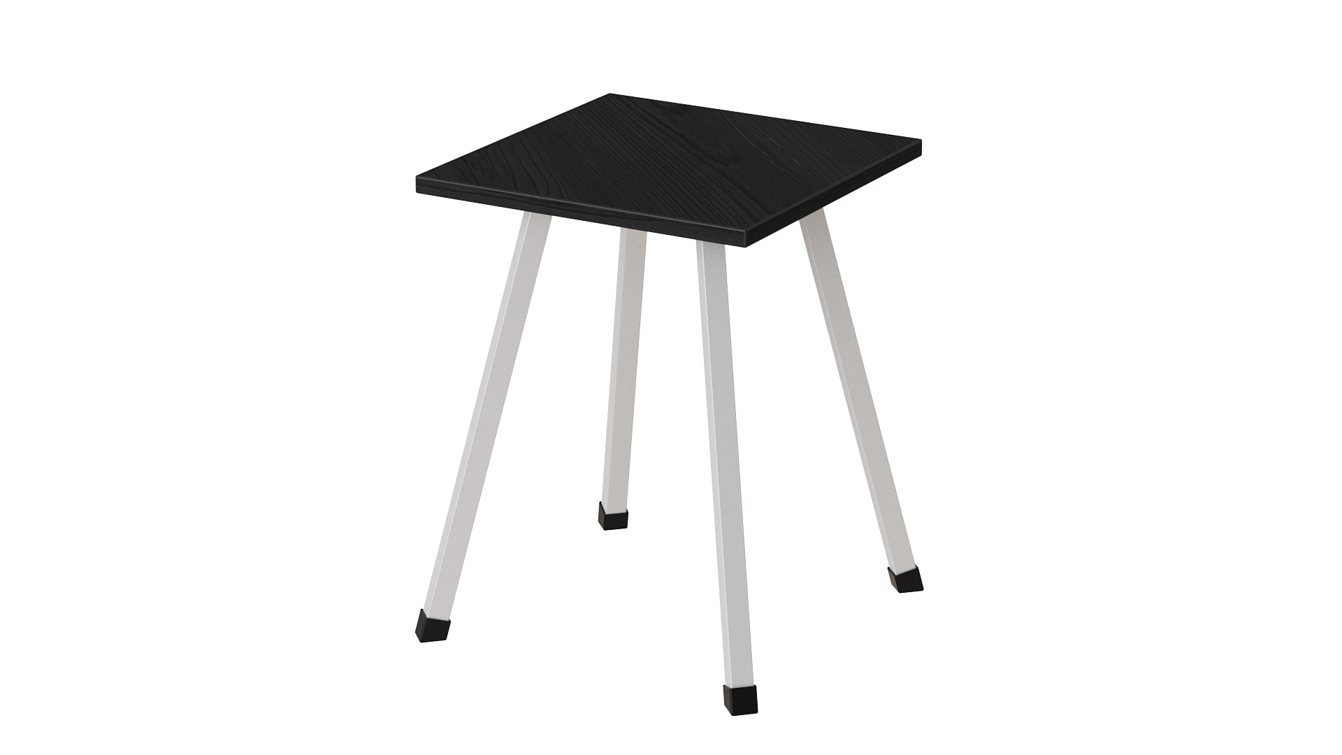 Табурет кухонный Ferrum-decor 430x320x320 Белый металл ДСП Сосна Кембра 16 мм (TAB010)