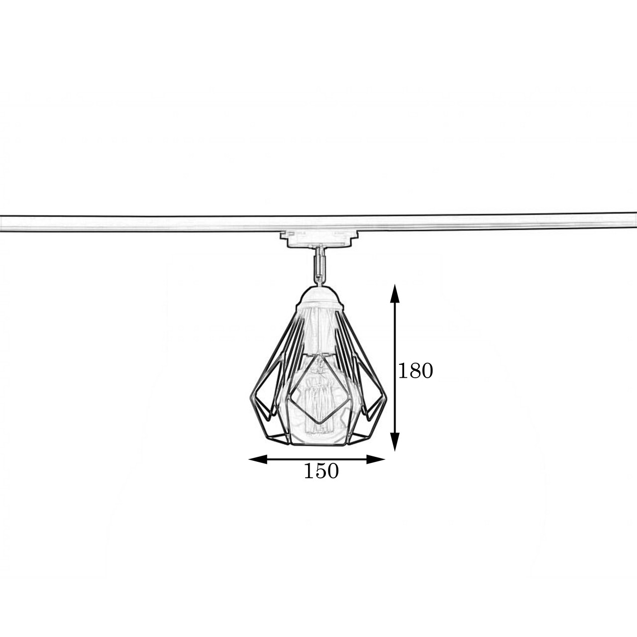Светильник трековый под лампу Е27 MSK Electric Milan NT 5381