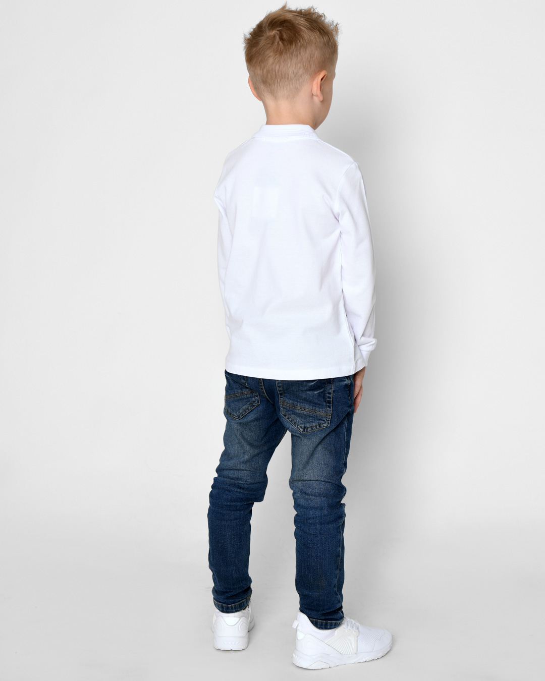 Рубашка поло для мальчика Carica Kids SV-11121-3 128 Белый (780820)