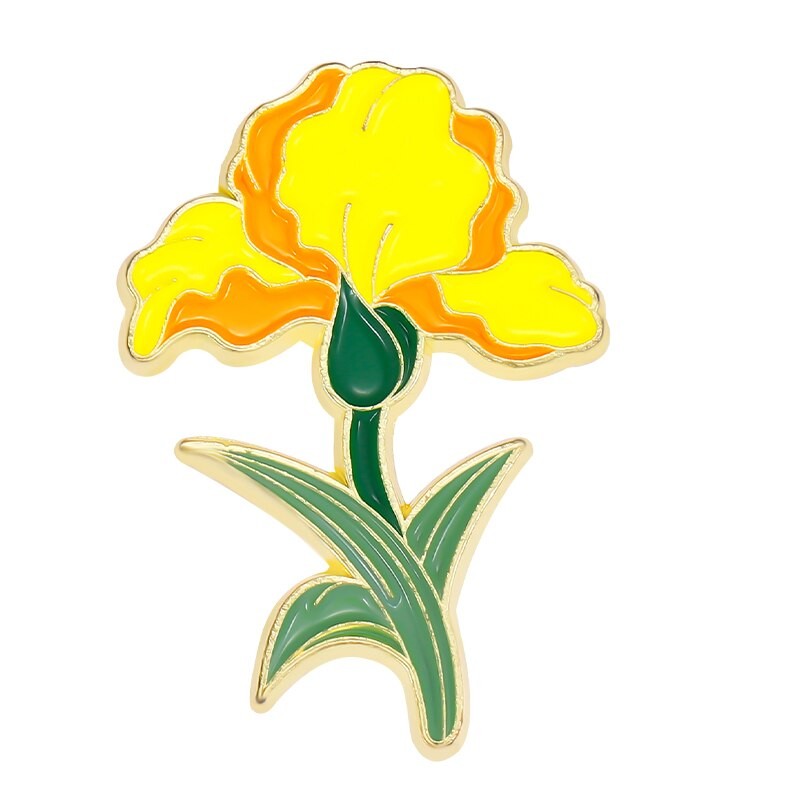Значок BROCHE Ирис жёлтый BRGV113047