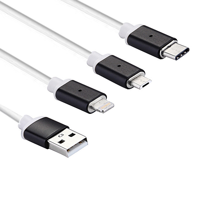 Магнітний кабель Magnetic S-01 micro USB/USB C/Lightning (hub_np2_1438)