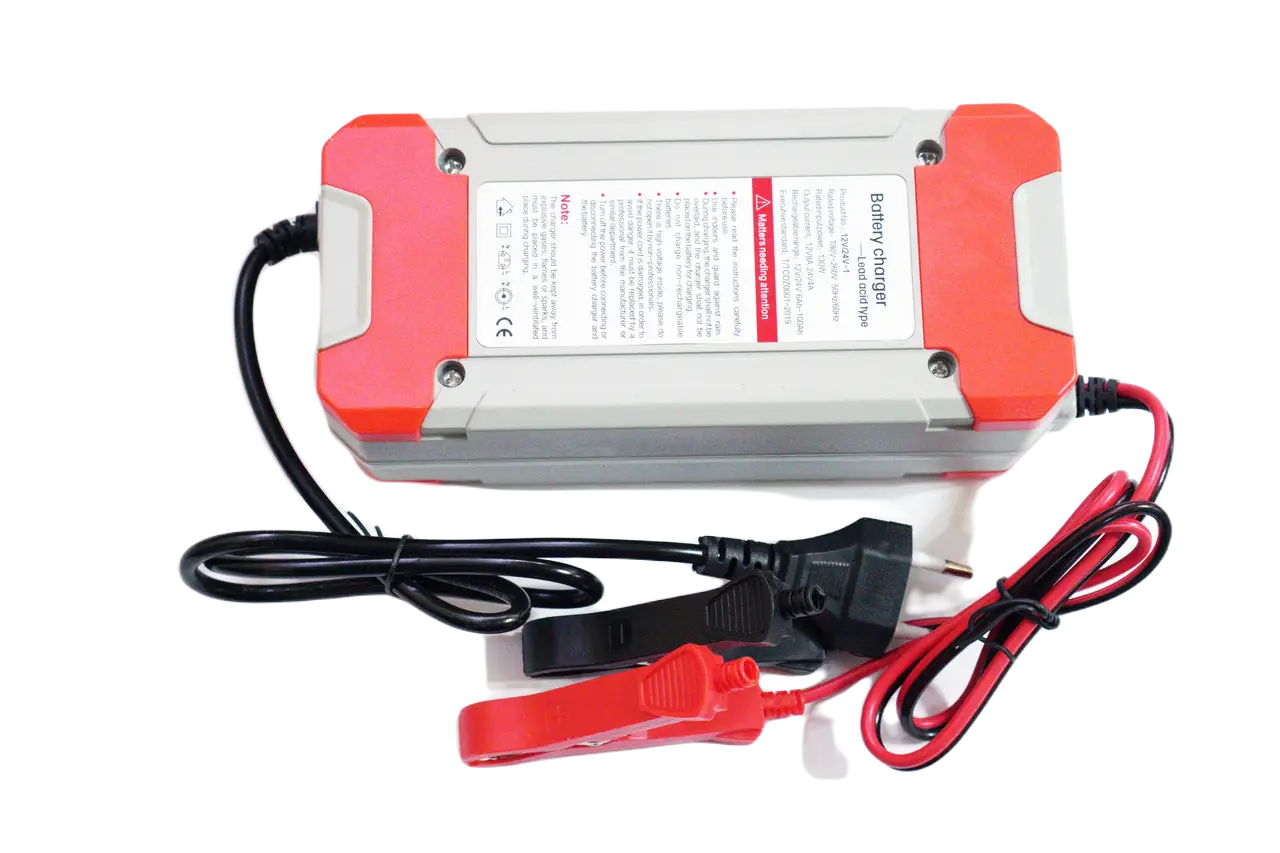 Зарядное устройство для автомобильного аккумулятора RIAS 12V 8A / 24V 4A с LCD экраном (3_02592)