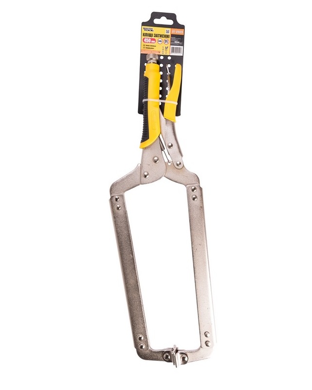 Клещи зажимные MASTERTOOL C-type 450 мм Yellow (07-0909)