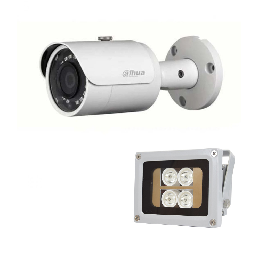Комплект IP-видеокамера 4 Мп Dahua DH-IPC-HFW1431SP-S4 2.8 мм и ИК-прожектор Lightwell LW4-40IR60-12