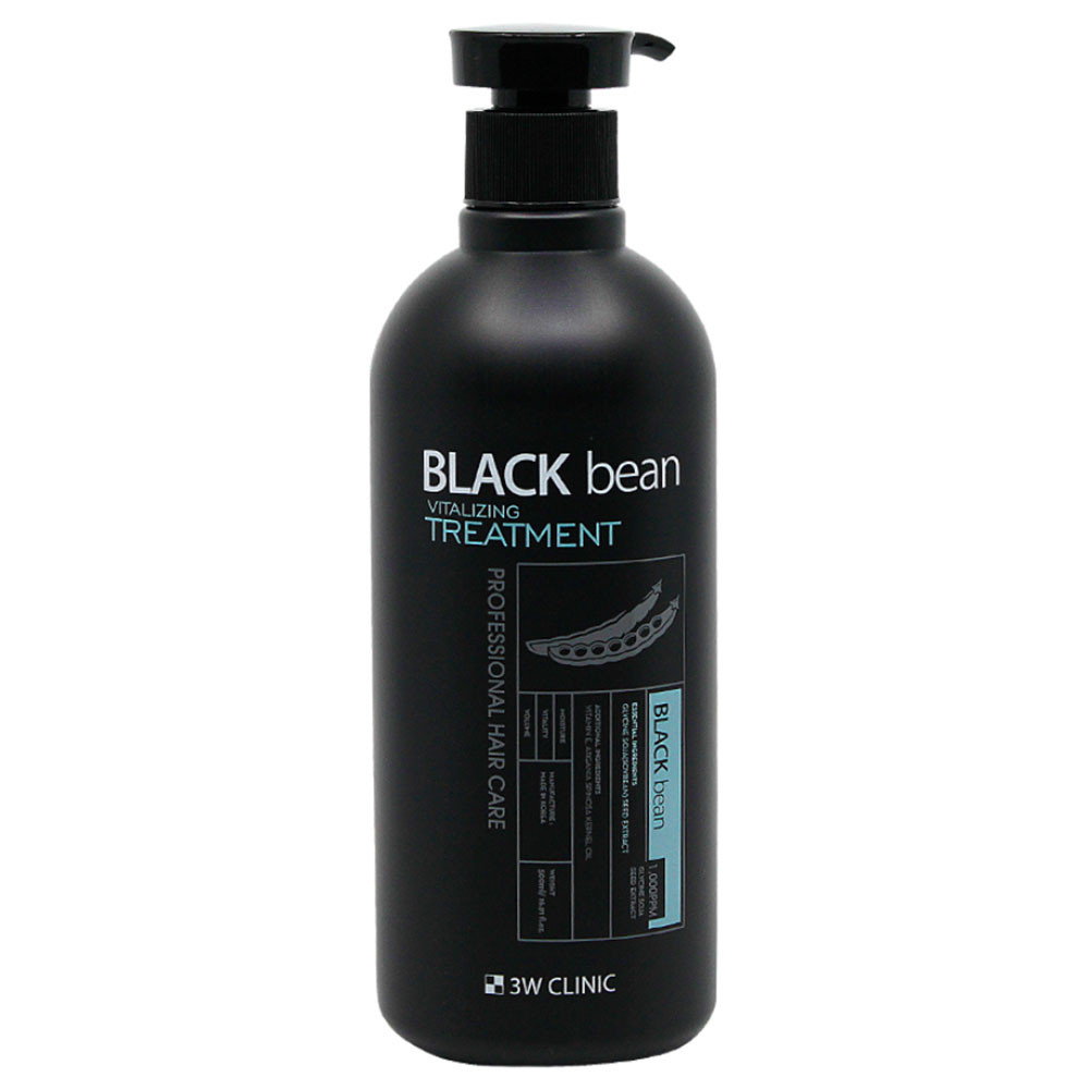 Відновлюючий бальзам для волосся 3W Clinic Black Bean Vitalizing Treatment 500 мл (8809772620476)