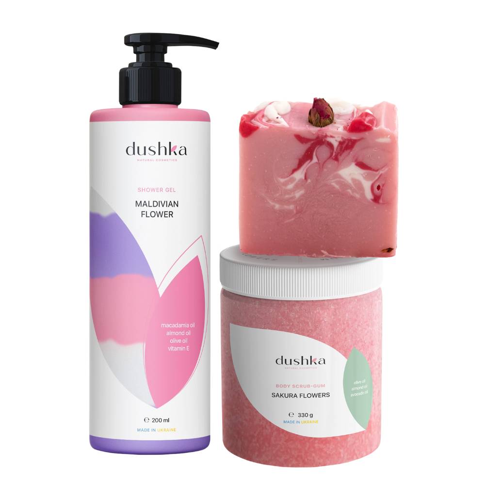 Подарунковий набір Dushka Pink Flower 3 шт